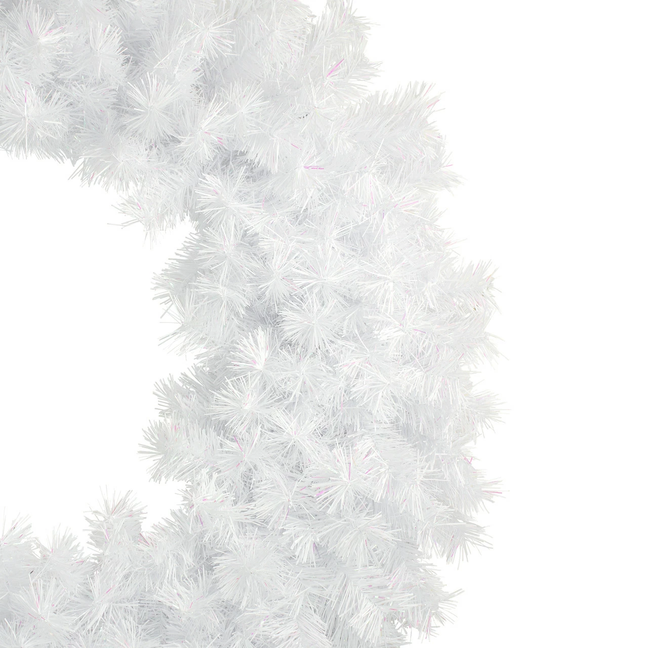 Northlight Icy White Iridescent Spruce Artificial Christmas Wreath - 36-Inch, Unlit 2 Northlight Icy White Iridescent Spruce Artificial Christmas Wreath - 36-Inch, Unlit - Image 2