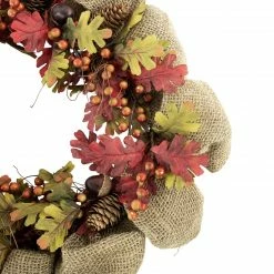 Northlight Autumn Harvest Acorn Berry And Burlap Rustic Thanksgiving Wreath, 18-Inch -Wreaths & Garland shop northlight vm02180 2updated 67914.1665433299
