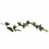 Northlight 4.5' X 5.5" Green And Red Snow Dusted Artificial Christmas Garland - Unlit