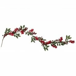 Northlight 5' X 3.25" Red Berries With Leaves Artificial Christmas Garland, Unlit -Wreaths & Garland shop northlight vm02194 1update 16543.1665610758