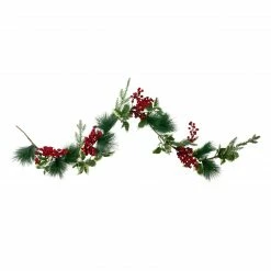 Northlight 5' X 5" Holly And Pine Springs Artificial Christmas Garland - Unlit