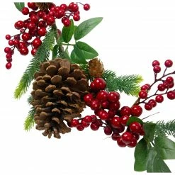 Northlight 5' X 4.75" Pine Springs, Berries And Pine Cones Artificial Christmas Garland - Unlit -Wreaths & Garland shop northlight vm02197 1 74299.1665580607