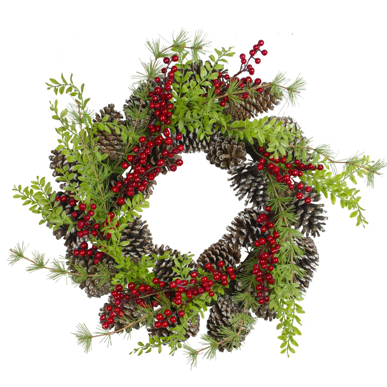 Northlight Frosted Pine Cones And Berries Artificial Christmas Wreath - 18-Inch, Unlit 1 Northlight Frosted Pine Cones And Berries Artificial Christmas Wreath - 18-Inch, Unlit