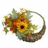 Northlight Cornucopia And Sunflower With Pumpkins Artificial Thanksgiving Wreath - 20-Inch, Unlit