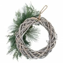 Northlight Frosted Pine Cone And Foliage Artificial Christmas Twig Wreath, 15 Inch, Unlit -Wreaths & Garland shop northlight vm26558 4updated 46363.1665087476