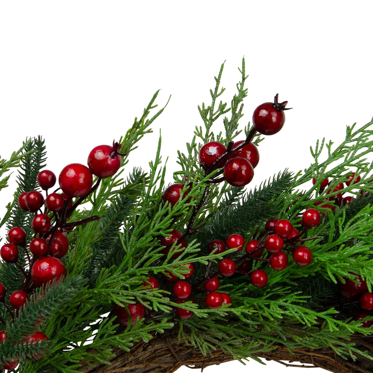 Northlight Mixed Pine And Berries Artificial Christmas Wreath - 26 Inch, Unlit 4 Northlight Mixed Pine And Berries Artificial Christmas Wreath - 26 Inch, Unlit - Image 4