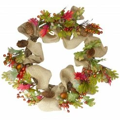 Northlight Berry And Pine Cones Artificial Thanksgiving Wreath - 18-Inch, Unlit