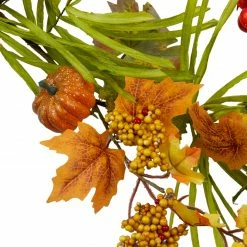 Northlight 5' X 10" Pumpkins And Berries With Leaves Artificial Thanksgiving Garland - Unlit -Wreaths & Garland shop northlight vm37754 1 68204.1665610431