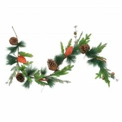 Northlight 5' X 5" Green And Brown Pine Cones Artificial Christmas Garland - Unlit