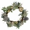 Northlight Neutral Colored Pumpkin And Pine Cones Fall Harvest Wreath - 18-Inch, Unlit