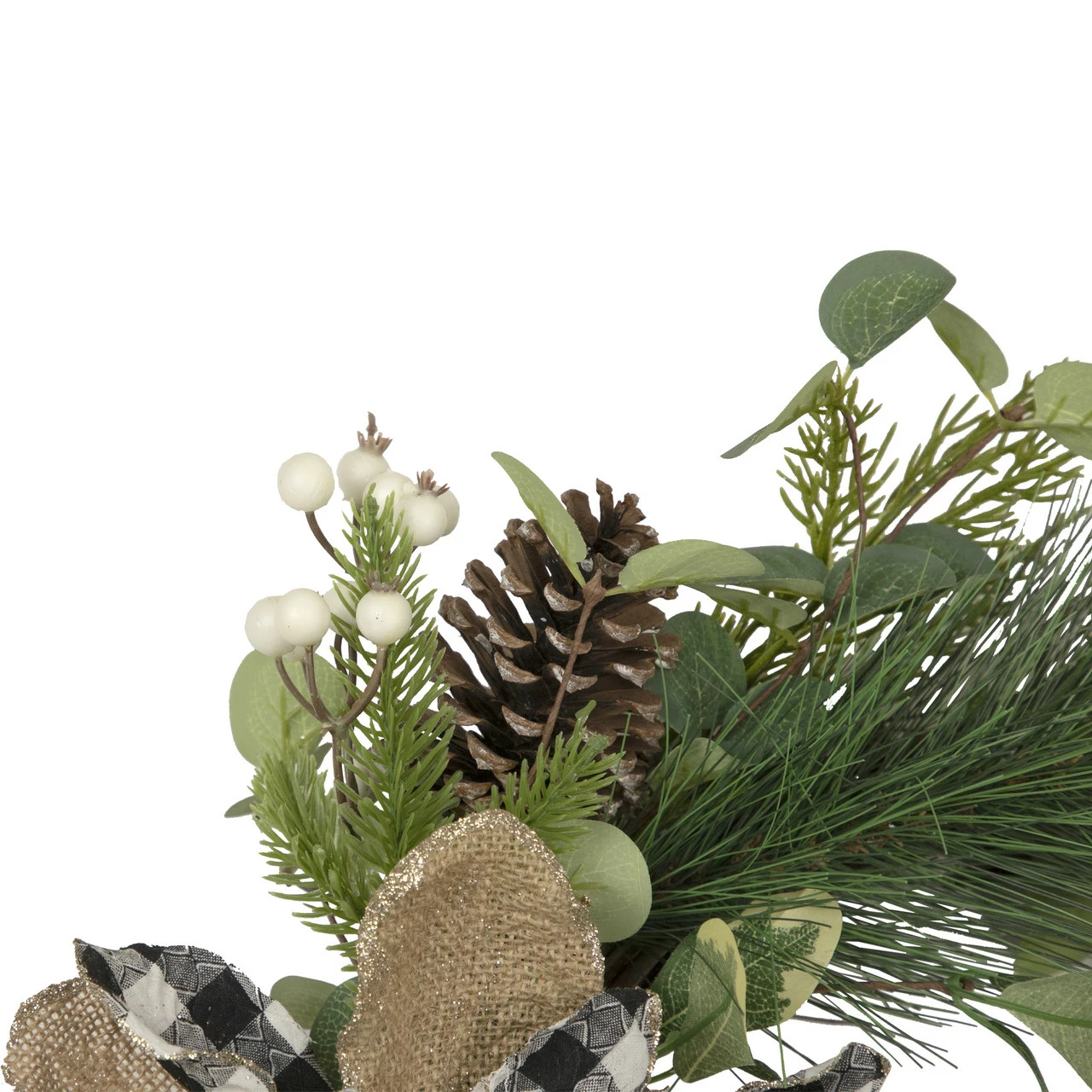 Northlight Magnolia And Frosted Pine Cones Artificial Christmas Wreath - 22-Inch, Unlit 3 Northlight Magnolia And Frosted Pine Cones Artificial Christmas Wreath - 22-Inch, Unlit - Image 3