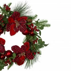 Northlight Magnolia And Red Berries Artificial Christmas Wreath - 22-Inch, Unlit -Wreaths & Garland shop northlight vm89233 2 updated 31926.1607655599