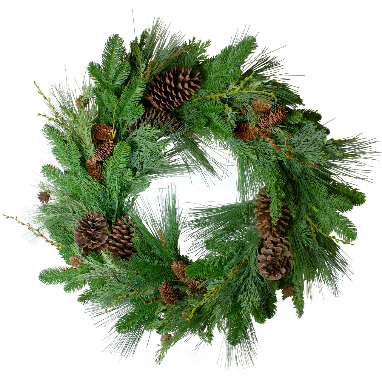 Northlight Pine Cone And Cedar Artificial Christmas Wreath - 32-Inch, Unlit 1 Northlight Pine Cone And Cedar Artificial Christmas Wreath - 32-Inch, Unlit