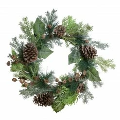 Northlight Pine Cone And Cedar Artificial Christmas Wreath - 20-Inch, Unlit