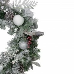 Northlight Frosted Cedar And Berries Artificial Christmas Wreath - 24-Inch, Unlit -Wreaths & Garland shop northlight vm90067 1 98348.1607655598