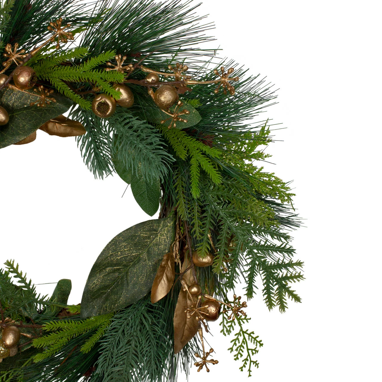Northlight Leaves, Berry And Cedar Artificial Christmas Wreath - 20-Inch, Unlit 4 Northlight Leaves, Berry And Cedar Artificial Christmas Wreath - 20-Inch, Unlit - Image 4