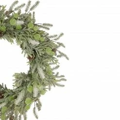 Northlight Frosted Pine And Pinecone Christmas Wreath, 30-Inch, Unlit -Wreaths & Garland shop northlight vm92763 2 22388.1659124023