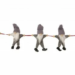 Northlight 30" Gray And White Knit Gnome Novelty Christmas Garland -Wreaths & Garland shop northlight wu86353gray 2 updated2022 15324.1665610428