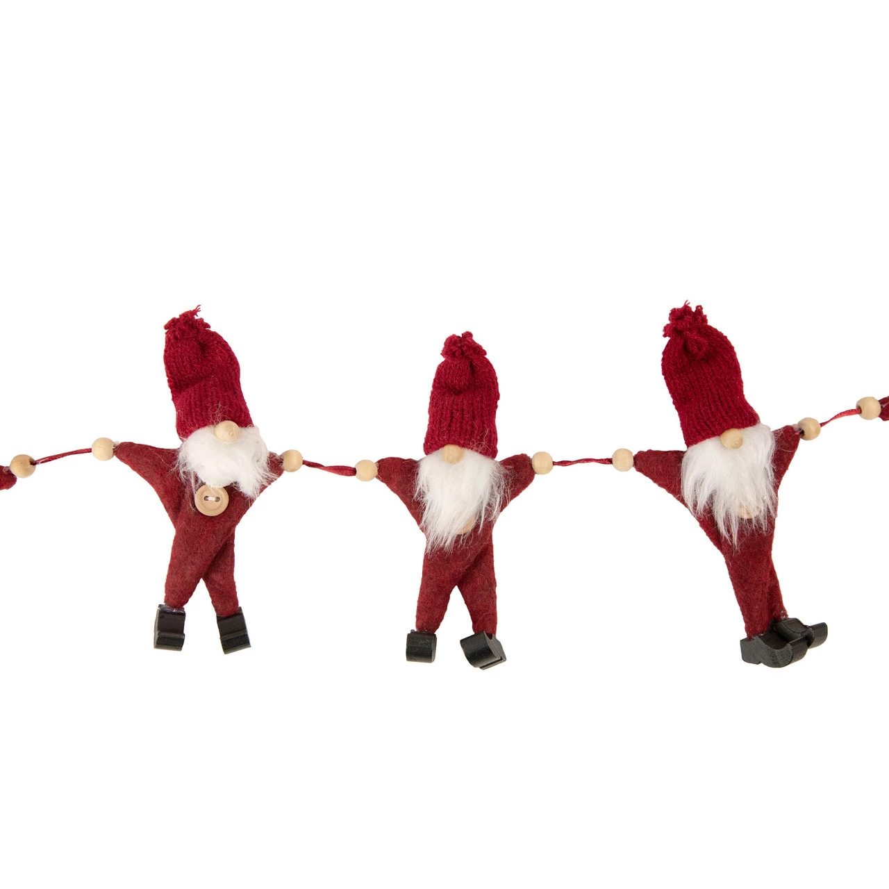 Northlight 30" Red And White Knit Gnome Novelty Christmas Garland 3 Northlight 30" Red And White Knit Gnome Novelty Christmas Garland - Image 3