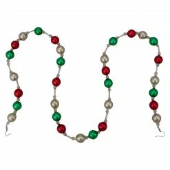 Northlight 18ct Red And Green Beaded Garland With Christmas Ornaments 30" -Wreaths & Garland shop northlight wy04152 4 73643.1588349631