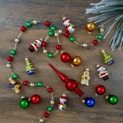 Northlight 18ct Red And Green Beaded Garland With Christmas Ornaments 30" -Wreaths & Garland shop northlight wy04152 6 04450.1588349632