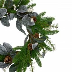 Northlight Mixed Pine, White Berries And Pinecones Artificial Christmas Wreath - 22-Inch, Unlit -Wreaths & Garland shop northlight yk87874 1 78662.1601085749
