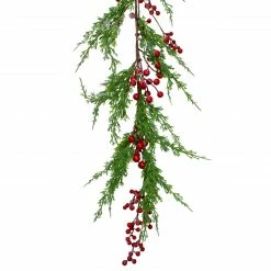 Northlight 5' X 10" Frosted Red Berry Artificial Christmas Garland, Unlit -Wreaths & Garland shop northlight yk87881 1 35537.1664639374