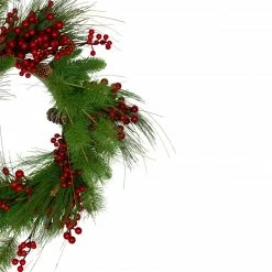 Northlight 24-Inch Mixed Pine And Red Berry Artificial Christmas Wreath - Unlit 5 Northlight 24-Inch Mixed Pine And Red Berry Artificial Christmas Wreath - Unlit -Wreaths & Garland shop northlight yk87886 1 63975.1663687734