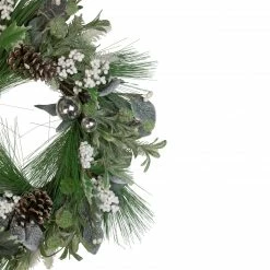 Northlight Artificial Christmas Wreath With Assorted Foliage And Berries, 24-Inch, Unlit -Wreaths & Garland shop northlight yk93228 2 46126.1659124021