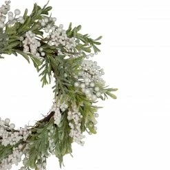 Northlight Artificial Christmas Wreath With Frosted Foliage And Berries, 20-Inch, Unlit -Wreaths & Garland shop northlight yk93231 2 40423.1659124005