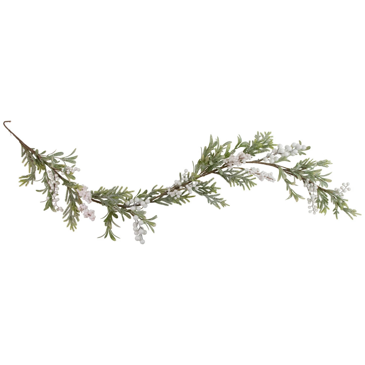 Northlight 5' X 7" Artificial Christmas Garland With Frosted Foliage And Berries, Unlit 1 Northlight 5' X 7" Artificial Christmas Garland With Frosted Foliage And Berries, Unlit