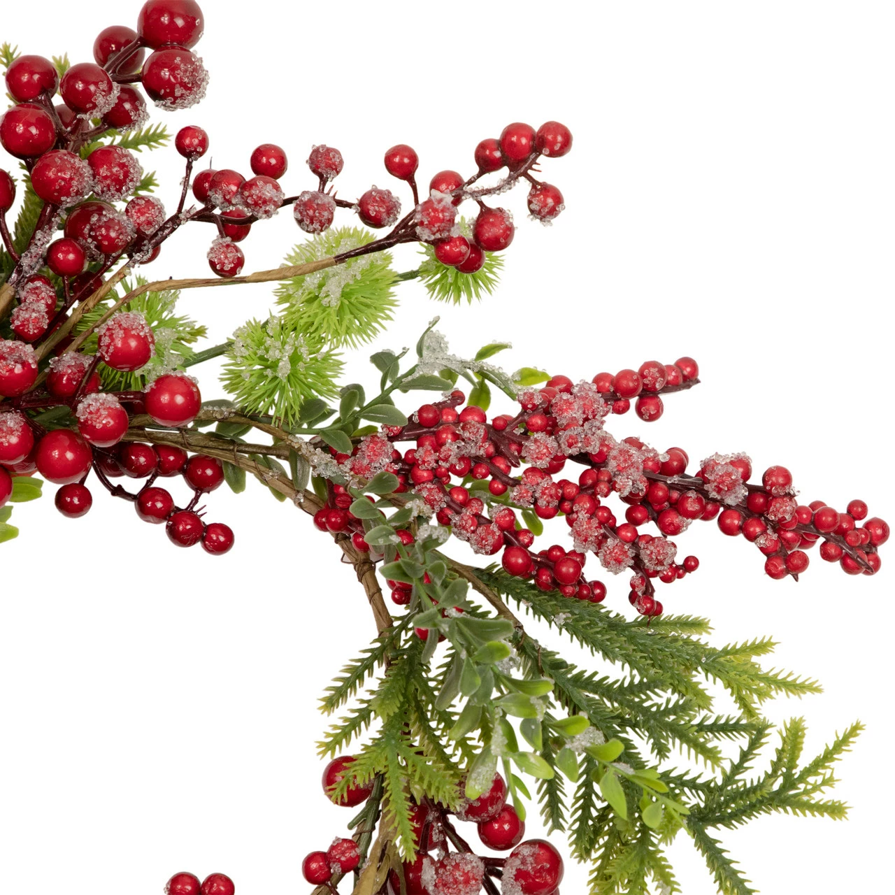 Northlight Artificial Frosted Red Berry And Pine Christmas Wreath, 16-Inch, Unlit 3 Northlight Artificial Frosted Red Berry And Pine Christmas Wreath, 16-Inch, Unlit - Image 3