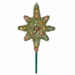 Northlight 21" Lighted Gold Star Of Bethlehem Christmas Tree Topper - Multicolor Lights