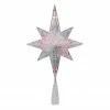 Northlight 11" Lighted Clear Crystal Star Of Bethlehem Christmas Tree Topper - Multicolor Lights
