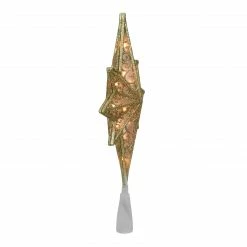 Northlight 10" Lighted Gold Frosted Star Of Bethlehem With Scrolling Christmas Tree Topper - Clear Lights -Wreaths & Garland shop northlight ys27533 1 05217.1665610427