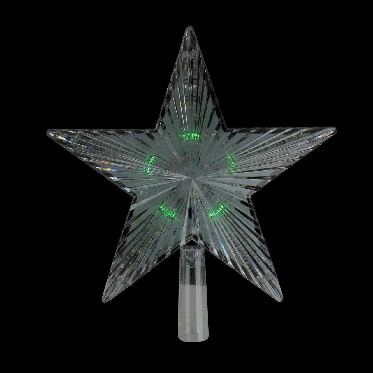 Northlight 9" Pre-Lit Clear Crystal Star Christmas Tree Topper - Multicolor LED Lights 2 Northlight 9" Pre-Lit Clear Crystal Star Christmas Tree Topper - Multicolor LED Lights - Image 2