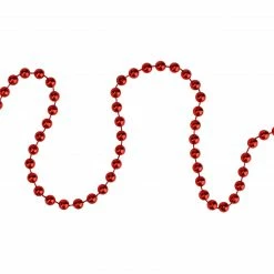 Northlight 15' X 0.25" Shiny Faceted Red Beaded Christmas Garland - Unlit -Wreaths & Garland shop northlight ys28262 3 06637.1665433298