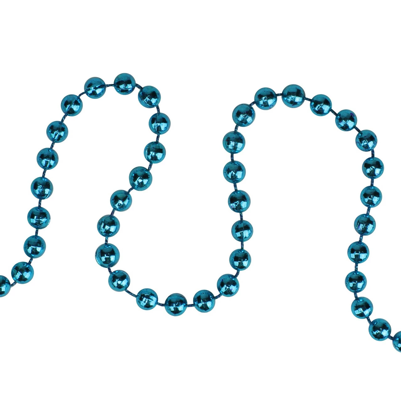 Northlight 15' X 0.25" Shiny Blue Metallic Faceted Beaded Christmas Garland - Unlit 3 Northlight 15' X 0.25" Shiny Blue Metallic Faceted Beaded Christmas Garland - Unlit - Image 3