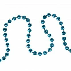 Northlight 15' X 0.25" Shiny Blue Metallic Faceted Beaded Christmas Garland - Unlit