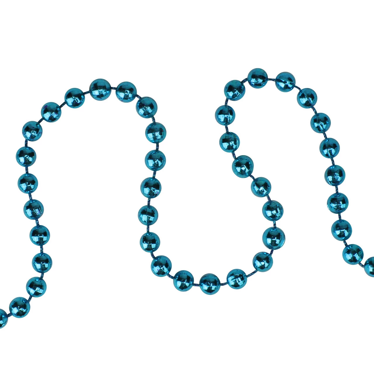 Northlight 15' X 0.25" Shiny Blue Metallic Faceted Beaded Christmas Garland - Unlit 1 Northlight 15' X 0.25" Shiny Blue Metallic Faceted Beaded Christmas Garland - Unlit