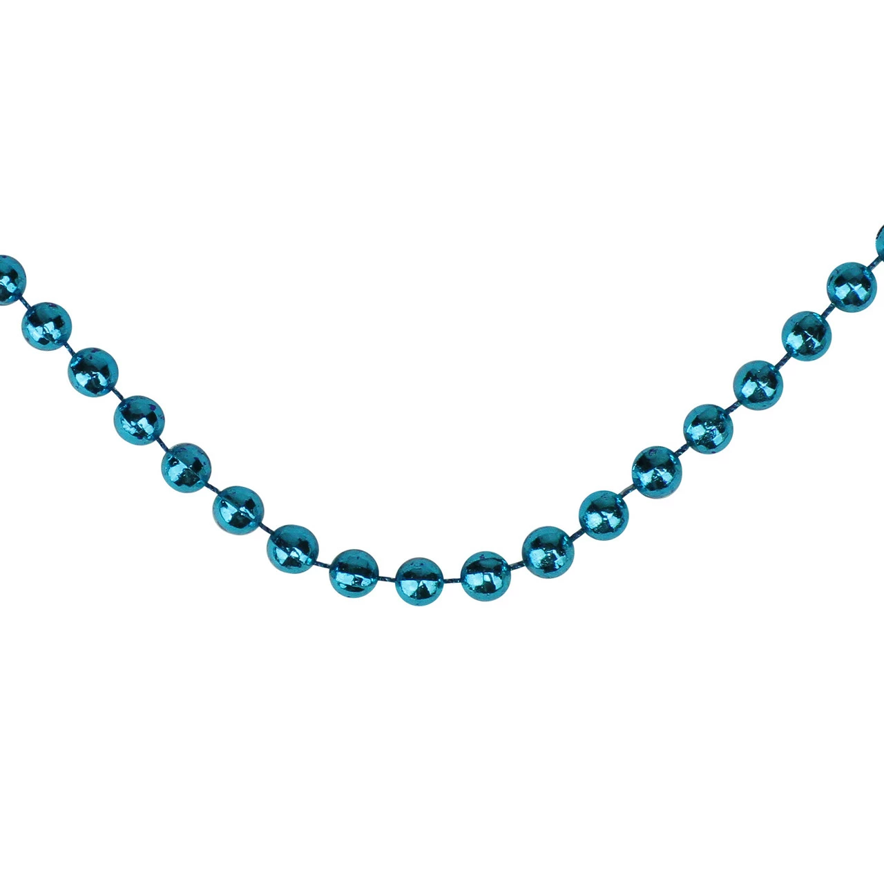 Northlight 15' X 0.25" Shiny Blue Metallic Faceted Beaded Christmas Garland - Unlit 2 Northlight 15' X 0.25" Shiny Blue Metallic Faceted Beaded Christmas Garland - Unlit - Image 2