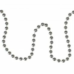 Northlight 15' X 0.25" Shiny Silver Beaded Christmas Garland - Unlit