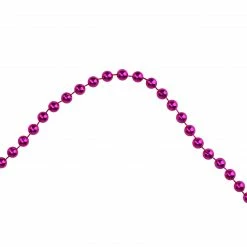 Northlight 15' X 0.25" Shiny Metallic Pink Beaded Artificial Christmas Garland - Unlit -Wreaths & Garland shop northlight ys28271 3 63002.1665610746