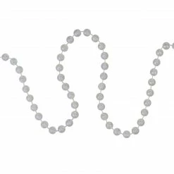 Northlight 15' Shiny Clear Iridescent Beaded Christmas Garland