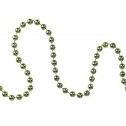 Northlight 15' X 0.25" Shiny Metallic Lime Green Beaded Artificial Christmas Garland - Unlit -Wreaths & Garland shop northlight ys28277 3 56482.1665580040