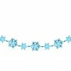 Northlight 8' X 1" Shiny Blue Snowflakes Beaded Christmas Garland - Unlit