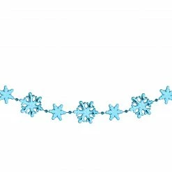 Northlight 8' X 1" Shiny Blue Snowflakes Beaded Christmas Garland - Unlit