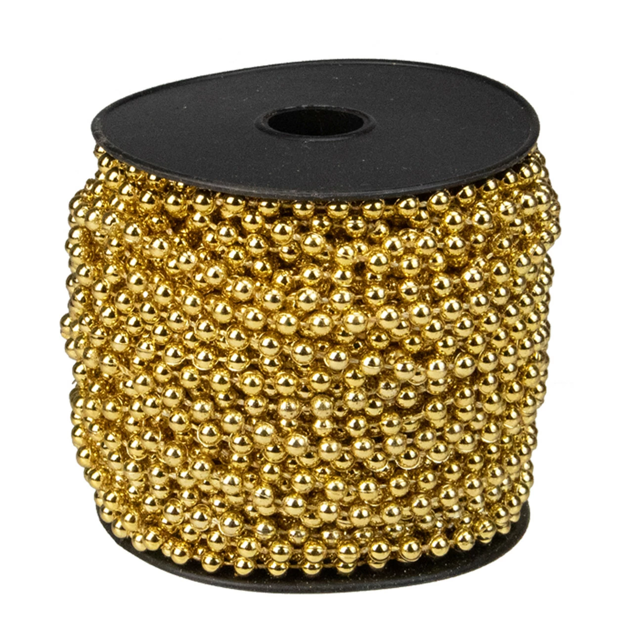 Northlight 66' Metallic Gold Beaded Christmas Garland - Unlit 2 Northlight 66' Metallic Gold Beaded Christmas Garland - Unlit - Image 2