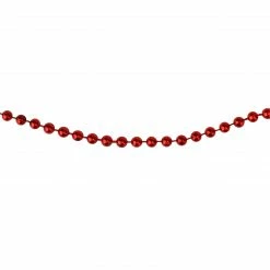 Northlight 66' X 0.15" Red Beaded Artificial Christmas Garland - Unlit