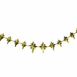 Northlight 9' X 1" Shiny Gold Star Of Bethlehem Beaded Artificial Christmas Garland - Unlit
